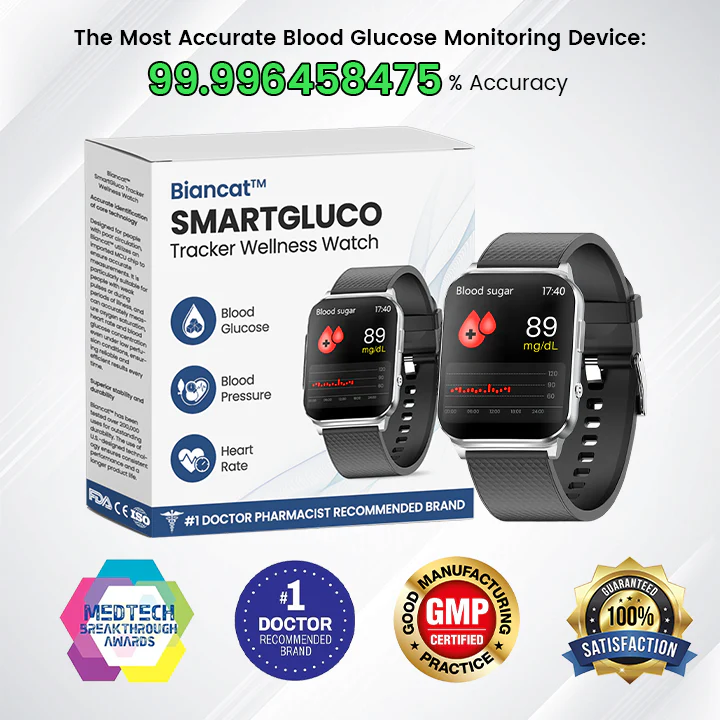 Biancat™ SmartGluco Tracker Wellness Watch image Biancat™ SmartGluco Tracker Wellness Watch