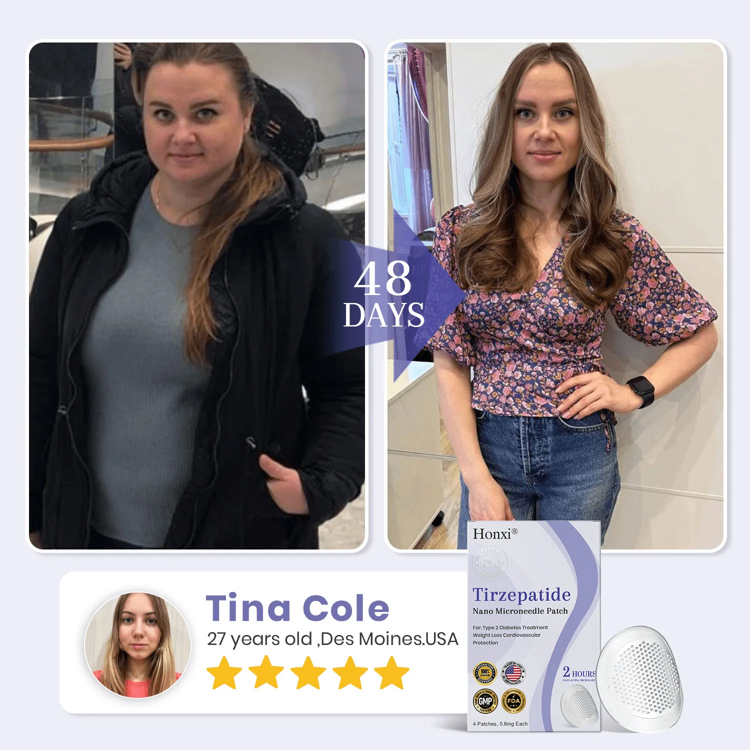Honxi® NIDDK Tirzepatide Namo Microneedle Patch image Tirzepatide Namo Microneedle Patch