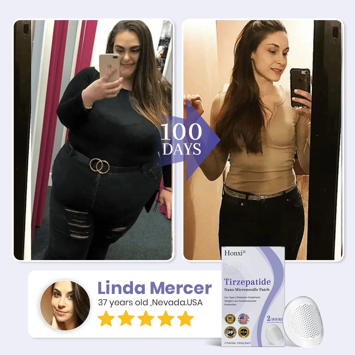 Honxi® NIDDK Tirzepatide Namo Microneedle Patch image Tirzepatide Namo Microneedle Patch