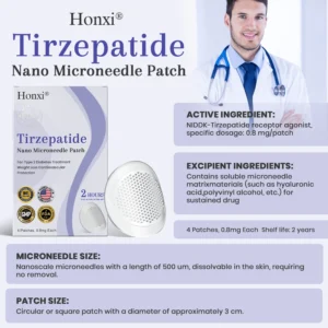 Honxi® NIDDK Tirzepatide Namo Microneedle Patch image Tirzepatide Namo Microneedle Patch