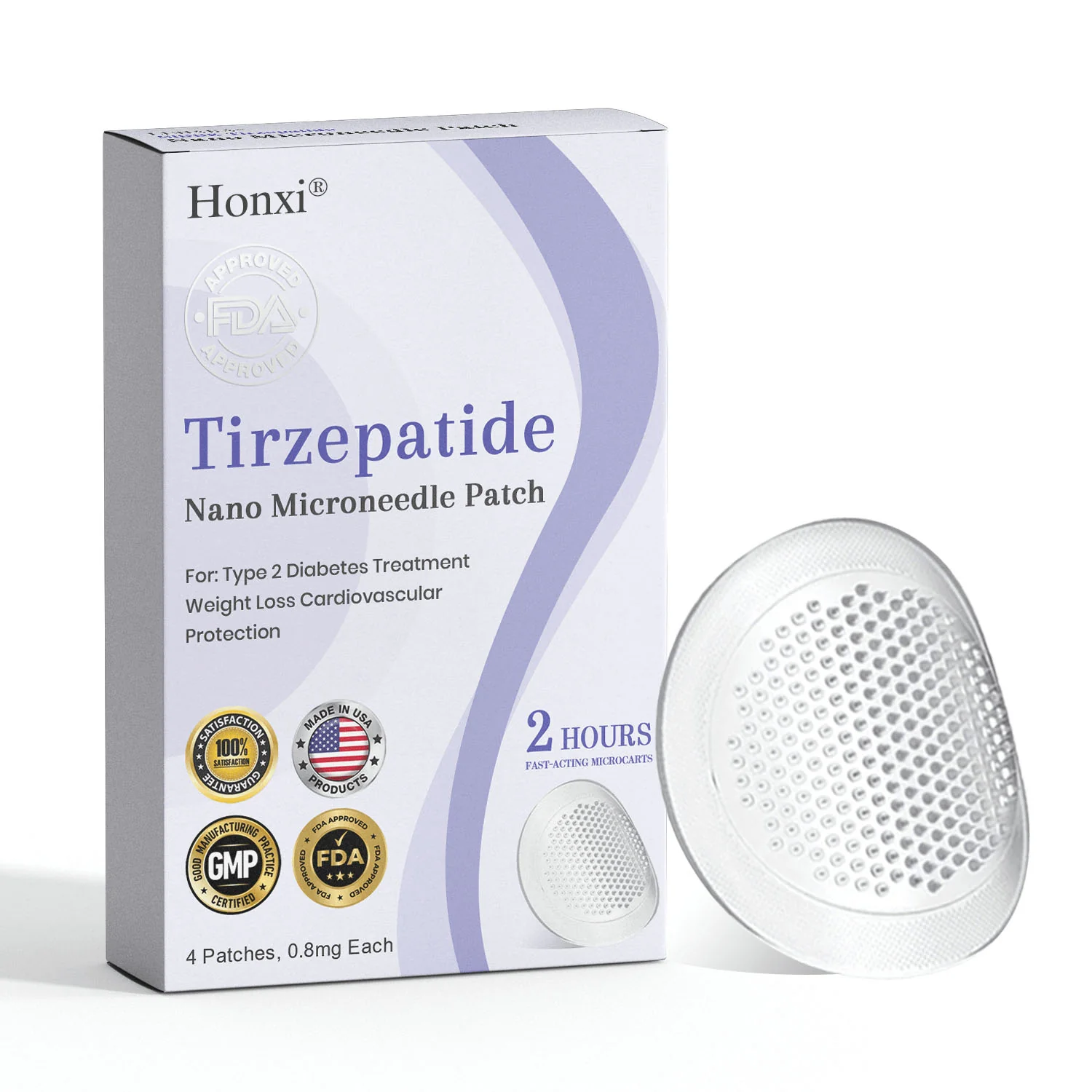 Honxi® NIDDK Tirzepatide Namo Microneedle Patch image Tirzepatide Namo Microneedle Patch
