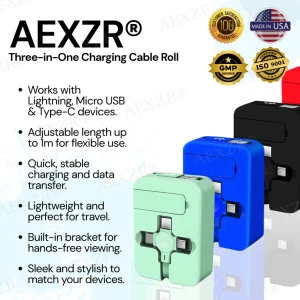 AEXZR® 3-in-1 Charging Cable Roll