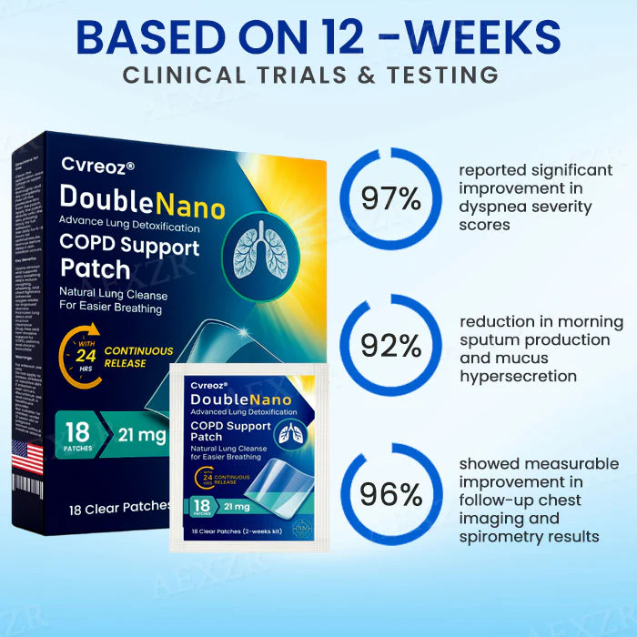 Cvreoz® DoubleNano COPD Support Patch image Cvreoz® DoubleNano COPD Support Patch