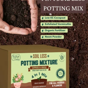 4 in 1 Soil less Potting Mix with Cocopeat, Vermiculite, Neem Powder & Fertilizer image 4 in 1 Soil less Potting Mix with Cocopeat, Vermiculite, Neem Powder & Fertilizer