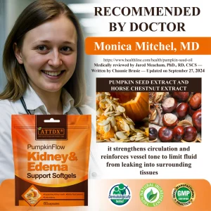 ATTDX® PumpkinFlow Kidney & Edema Support Softgels image ATTDX® PumpkinFlow Kidney & Edema Support Softgels