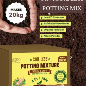4 in 1 Soil less Potting Mix with Cocopeat, Vermiculite, Neem Powder & Fertilizer